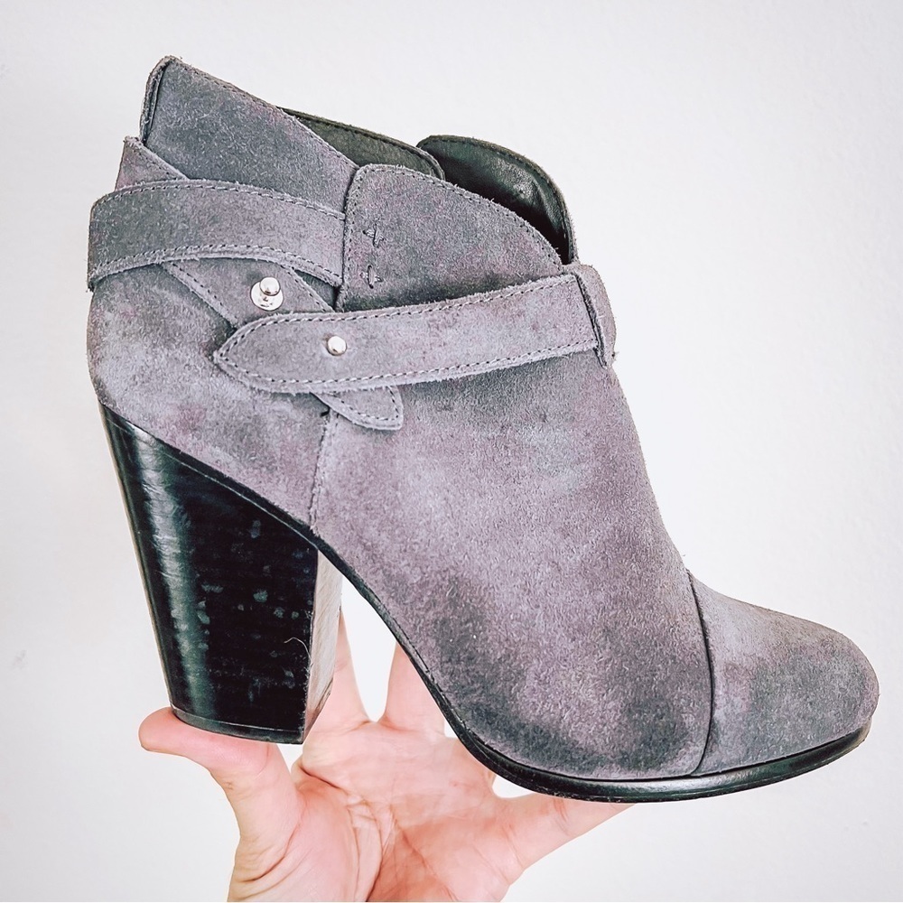 Rag & Bone Women's Gray Suede Heeled Booties Size 39/9